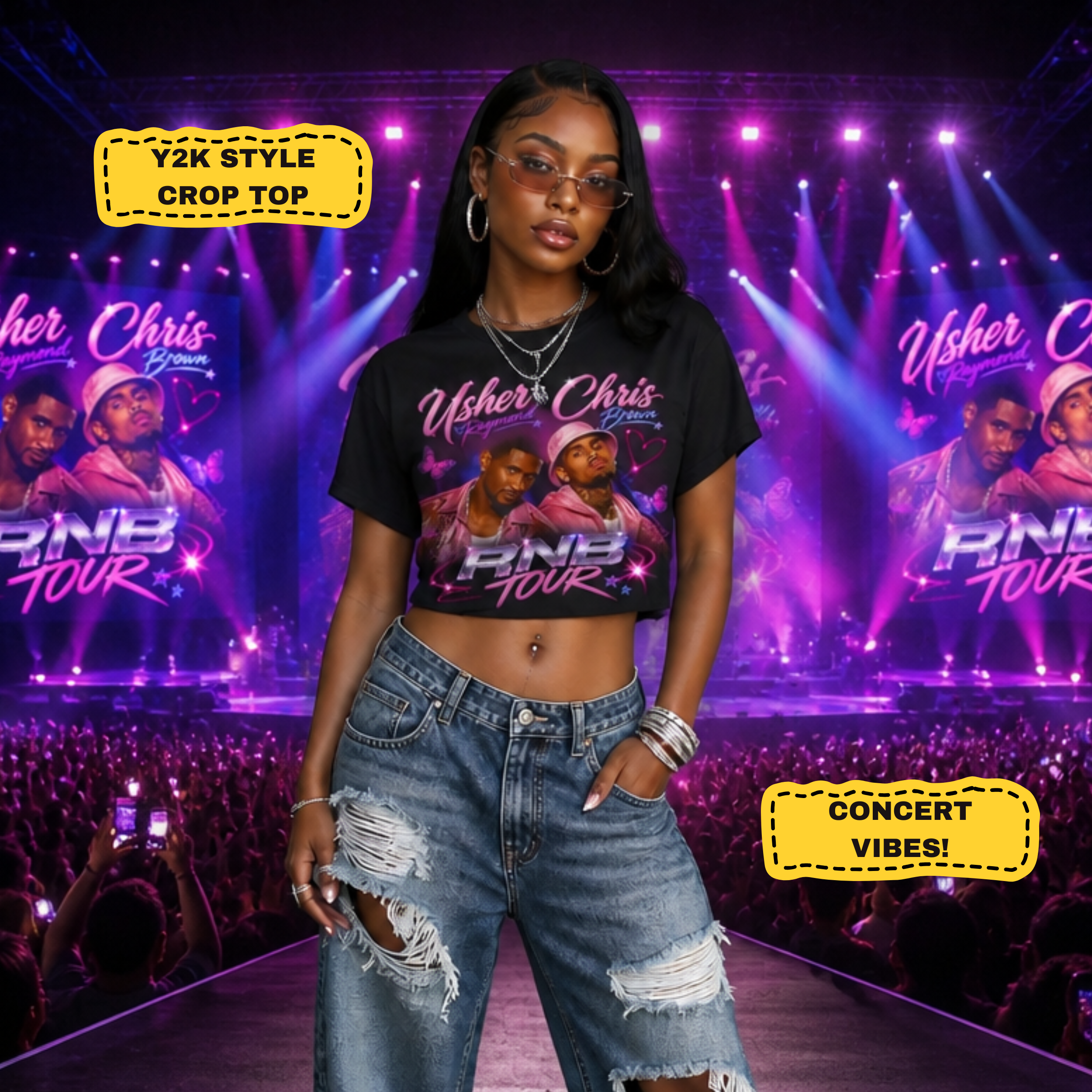 Usher Raymond & Chris Brown RNB Tour 2026 Crop Top