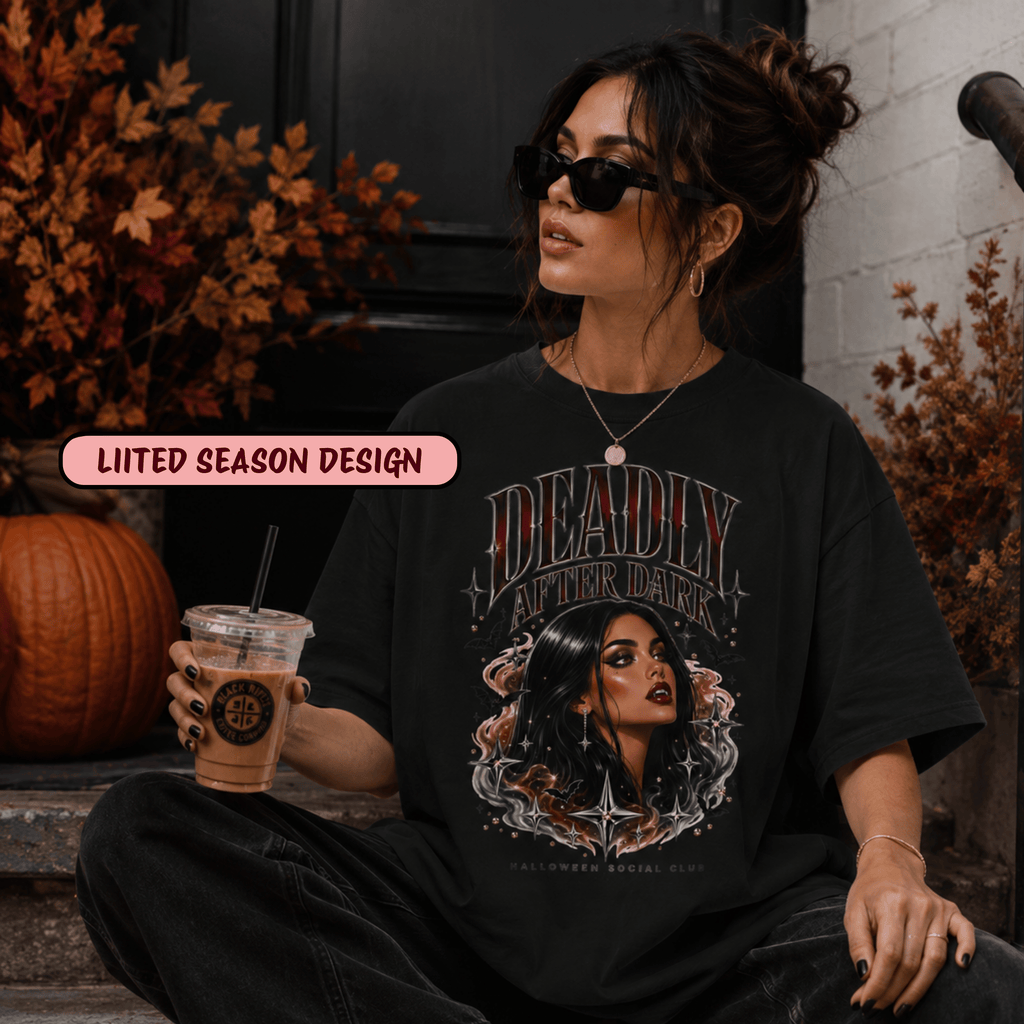 Gothic Girly Graphic Oversize Tee