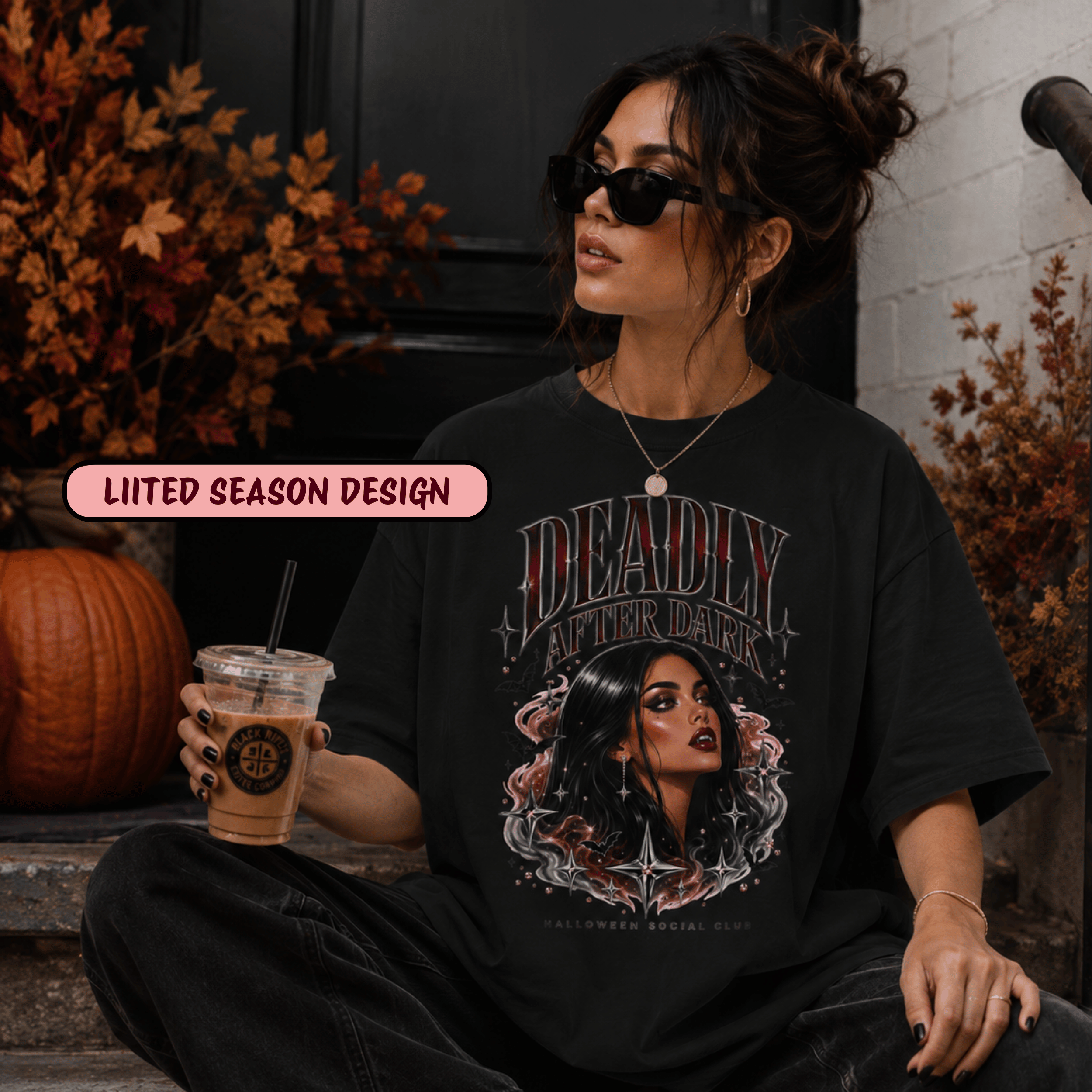 Gothic Girly Graphic Oversize Tee