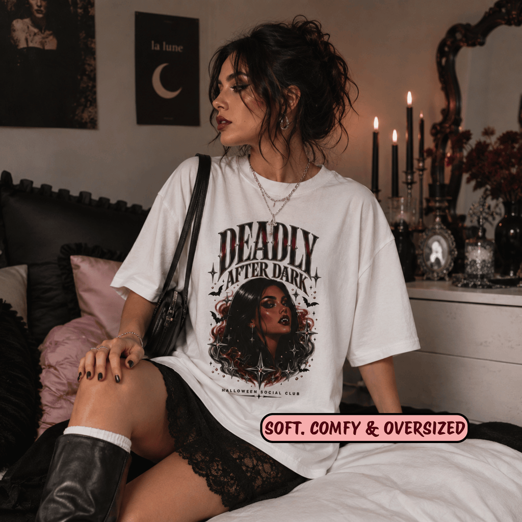 Gothic Girly Graphic Oversize Tee