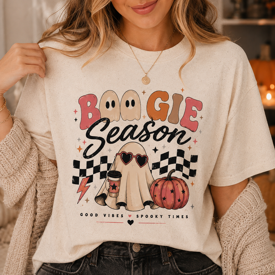 BOOgie Season Retro Graphic Tee