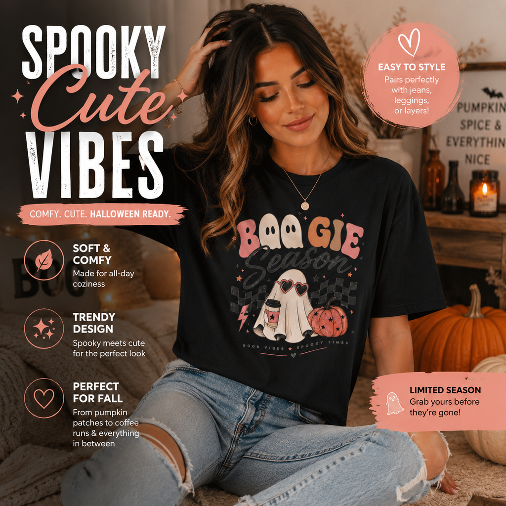 BOOgie Season Retro Graphic Tee